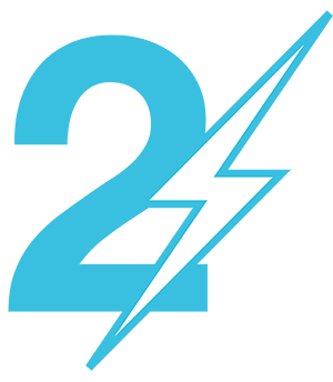 2-blue number 2 with lightening bolt image