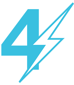 4-blue Number 4 with lightning bolt image
