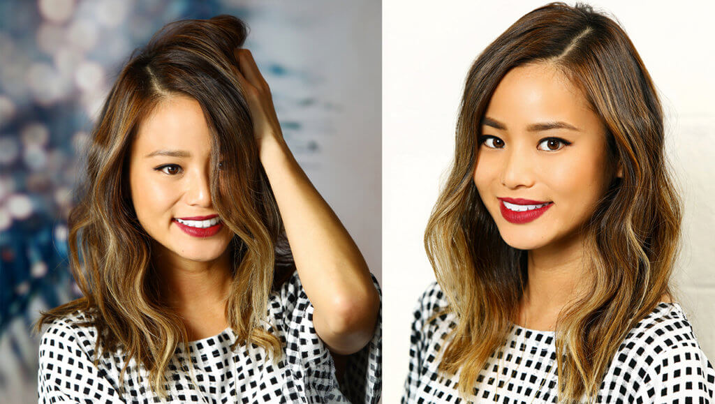 Jamie Chung in sultry Brunette with Vero K PAK Jamie Chung brunette hair color