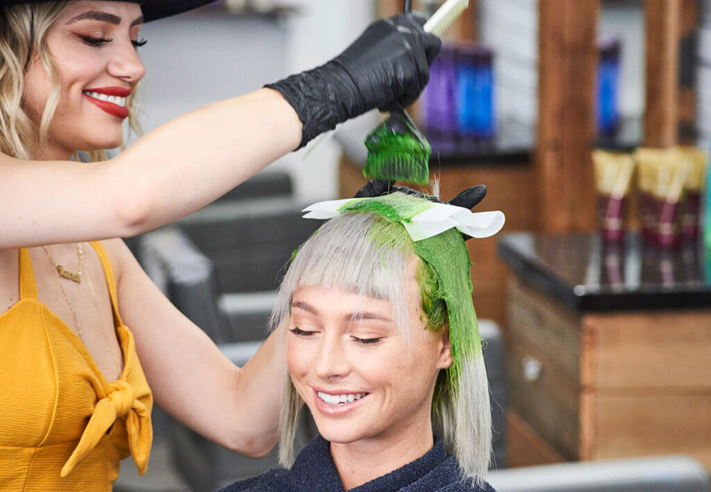 Love-fest-sbs-Step10 Larisa Love coloring clients hair green