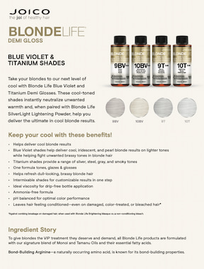 blonde life demi gloss 10bv 9 bv 10t 9t fact sheet cover