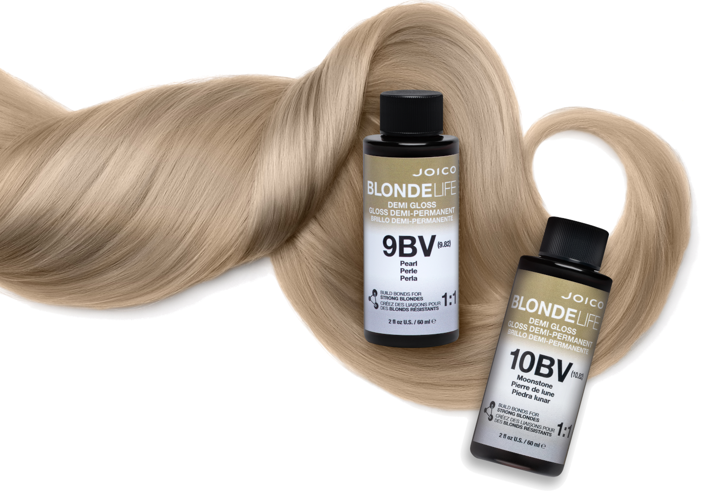 blonde life demi gloss hair shade and bottles