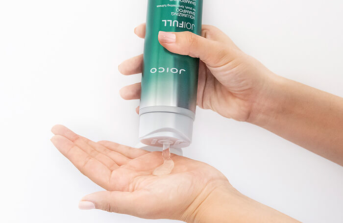joifull-shampoo-hand JoiFull Volumizing Shampoo being poured into hand