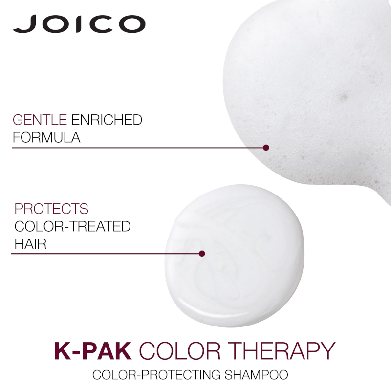 k pak color therapy color protecting shampoo. gentle enriched formula, protects color-treated hair